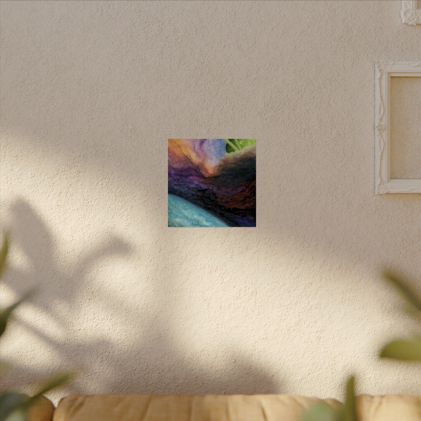 Traveling Through Uncharted Galaxies Watercolor Painting - Textured Watercolor Matte Posters