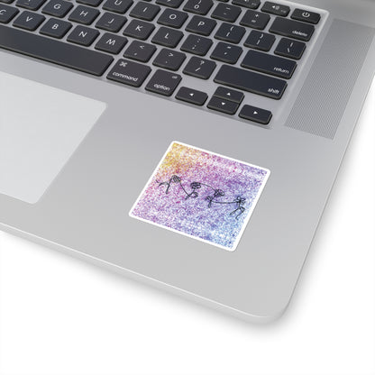BTS Love Yourself : Her Multicolor Gradient Watercolor Painting - Square Stickers
