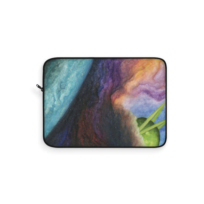 Traveling Through Uncharted Galaxies Watercolor Painting - Plush Fleece Interior Laptop Sleeve