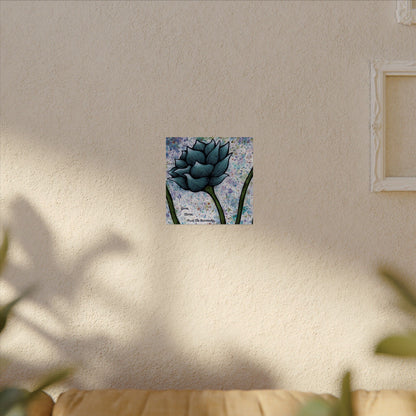 Grow. Thrive. F*ck The Patriarchy. Lotus Watercolor Painting - Textured Watercolor Matte Posters