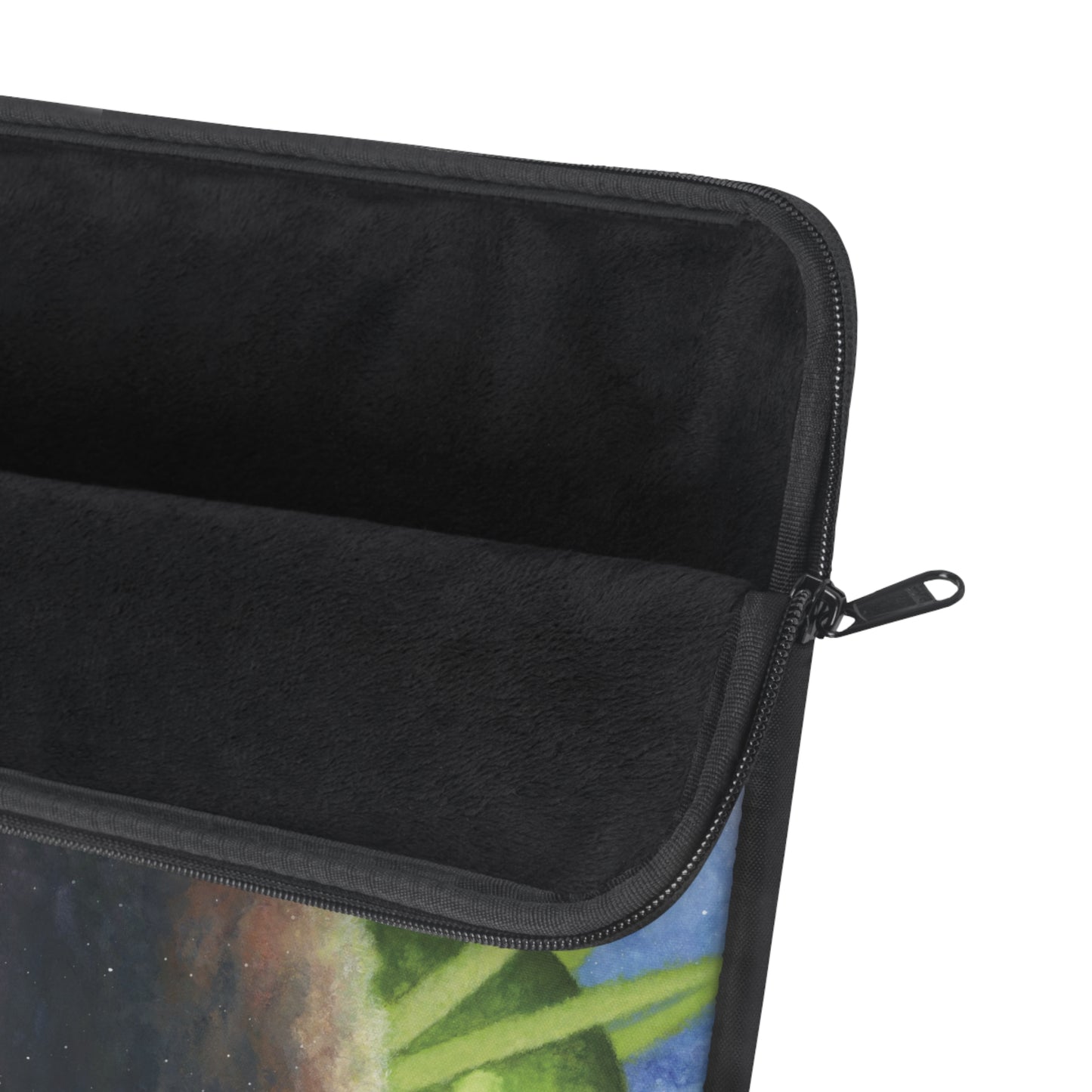 Traveling Through Uncharted Galaxies Watercolor Painting - Plush Fleece Interior Laptop Sleeve
