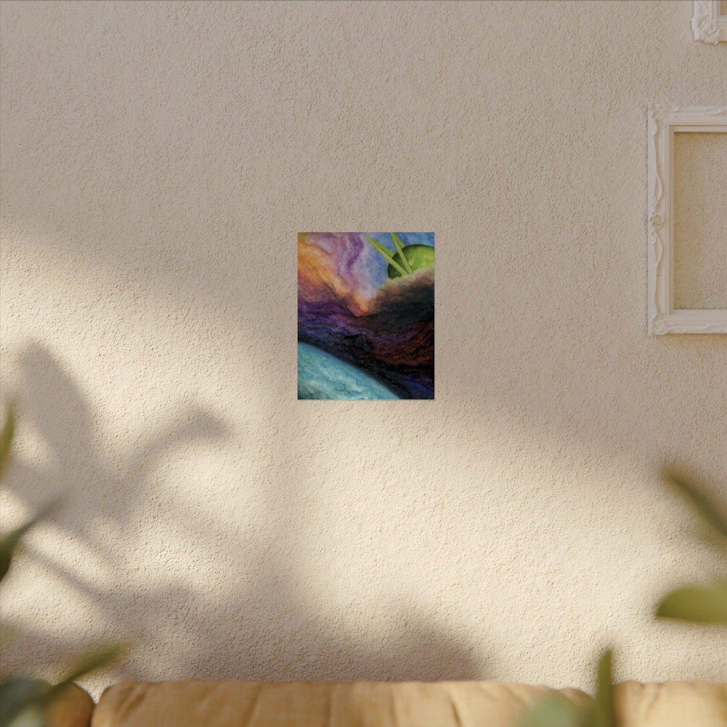 Traveling Through Uncharted Galaxies Watercolor Painting - Textured Watercolor Matte Posters