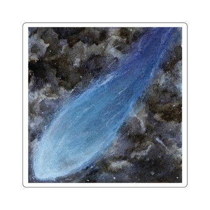 Shooting Through Space Watercolor Painting - Square Stickers