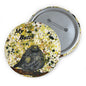 Stop Looking At My Butterbutt Watercolor Painting - Bird Nerd Glossy Metal Pin Buttons (3 Sizes)
