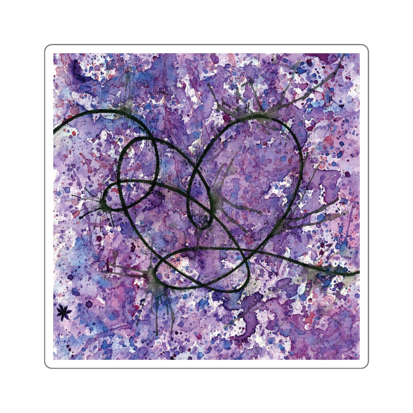 BTS Love Yourself : Answer Watercolor Painting - Square Stickers