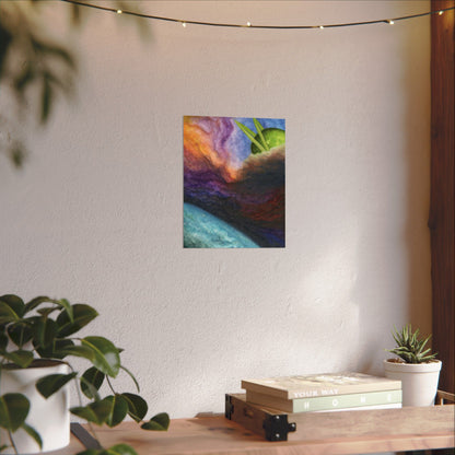 Traveling Through Uncharted Galaxies Watercolor Painting - Textured Watercolor Matte Posters