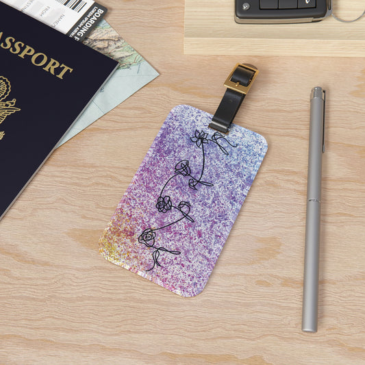BTS Love Yourself : Her Multicolor Gradient Watercolor Painting - Acrylic Luggage Tag (Version 2)
