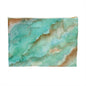 Tropical Aqua Shimmer Marbled Watercolor Painting - Zipper Closure Accessory Pouch (2 Sizes)