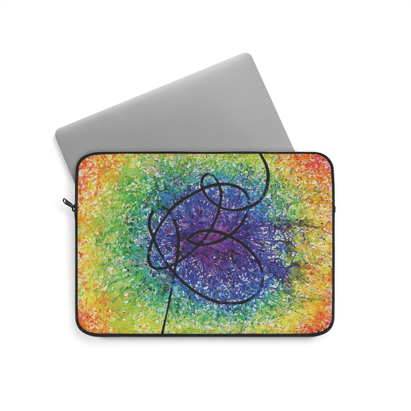 BTS Love Yourself : Answer Rainbow Gradient Watercolor Painting - Plush Fleece Interior Laptop Sleeve