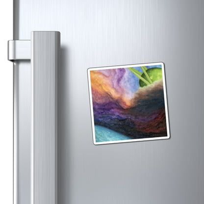 Traveling Through Uncharted Galaxies Watercolor Painting - Magnets