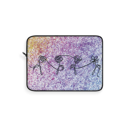BTS Love Yourself : Her Multicolor Gradient Watercolor Painting - Plush Fleece Interior Laptop Sleeve