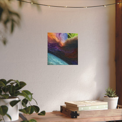 Traveling Through Uncharted Galaxies Watercolor Painting - Textured Watercolor Matte Posters
