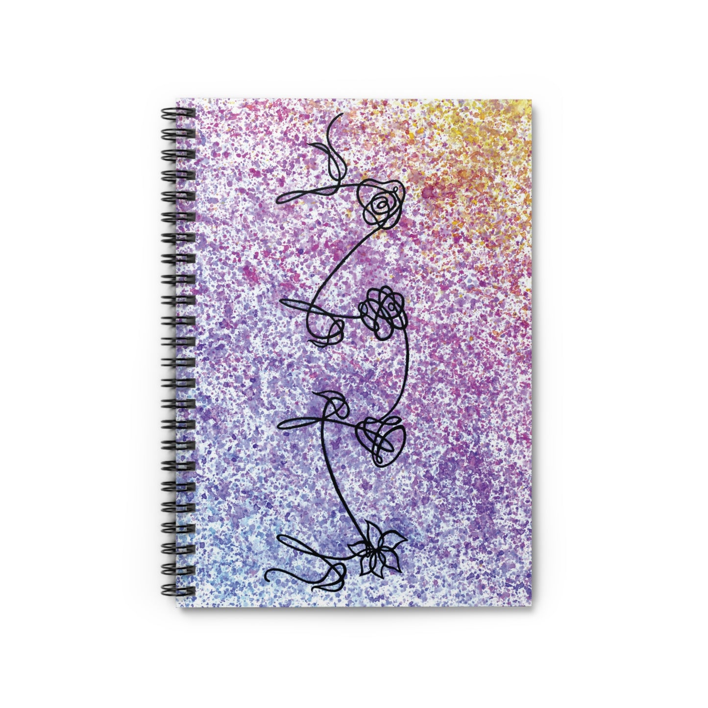 BTS Love Yourself : Her Multicolor Gradient Watercolor Painting - Spiral Notebook - Ruled Line (Version 2)