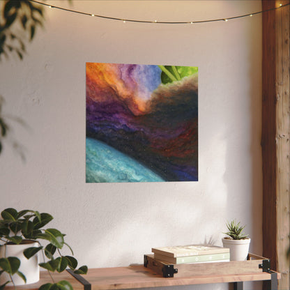 Traveling Through Uncharted Galaxies Watercolor Painting - Textured Watercolor Matte Posters