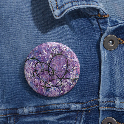 BTS Love Yourself : Answer Watercolor Painting - Glossy Metal Pin Buttons (3 Sizes)