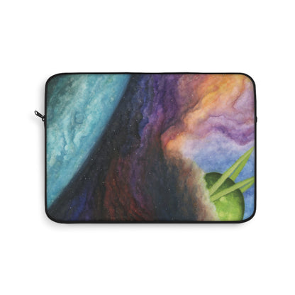 Traveling Through Uncharted Galaxies Watercolor Painting - Plush Fleece Interior Laptop Sleeve