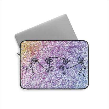 BTS Love Yourself : Her Multicolor Gradient Watercolor Painting - Plush Fleece Interior Laptop Sleeve