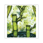 Bright Bamboo Watercolor Painting - Square Stickers
