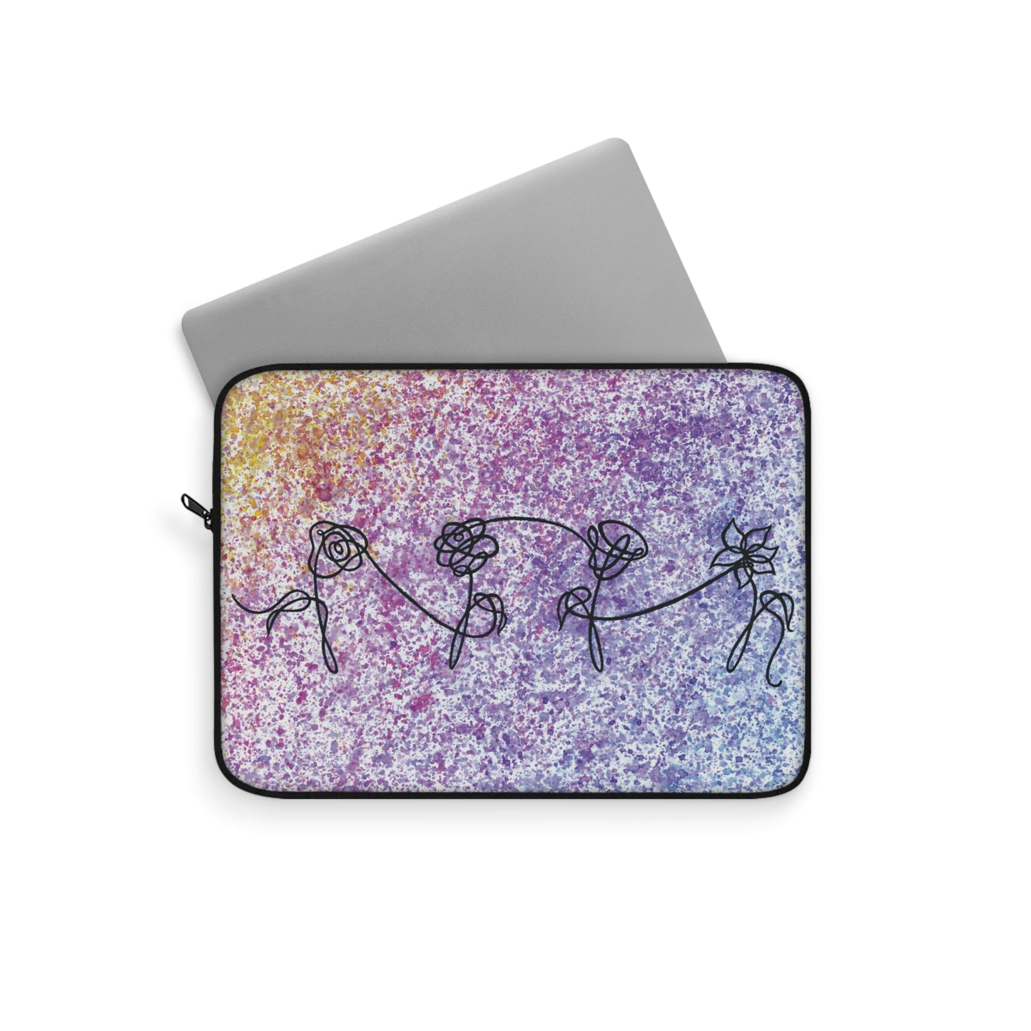 BTS Love Yourself : Her Multicolor Gradient Watercolor Painting - Plush Fleece Interior Laptop Sleeve