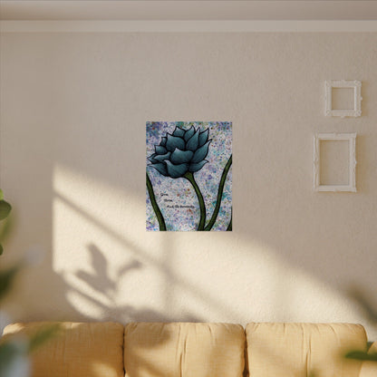 Grow. Thrive. F*ck The Patriarchy. Lotus Watercolor Painting - Textured Watercolor Matte Posters