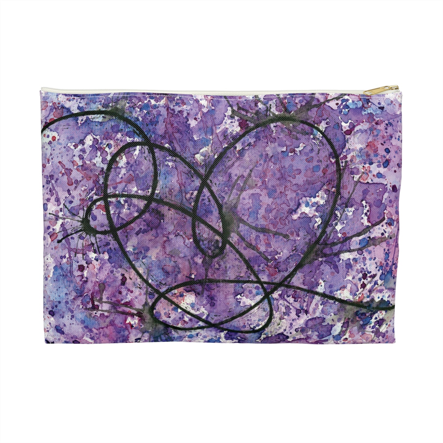 BTS Love Yourself : Answer Watercolor Painting - Zipper Closure Accessory Pouch (2 Sizes)