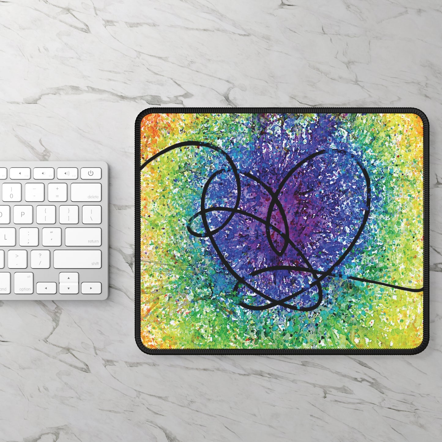 BTS Love Yourself : Answer Rainbow Gradient Watercolor Painting - Gaming Mouse Pad