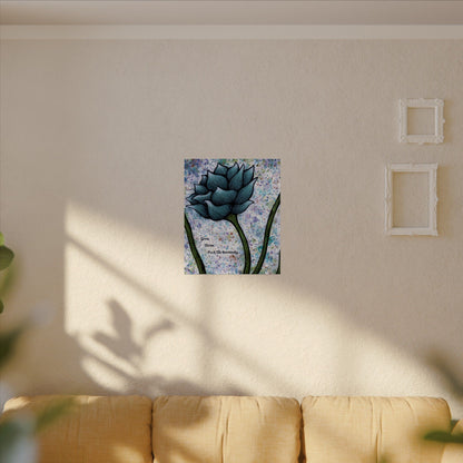 Grow. Thrive. F*ck The Patriarchy. Lotus Watercolor Painting - Textured Watercolor Matte Posters
