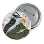 Now That's A Glorious Downy Woodpecker Watercolor Painting - Bird Nerd Glossy Metal Pin Buttons (3 Sizes)