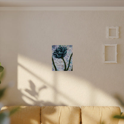 Grow. Thrive. F*ck The Patriarchy. Lotus Watercolor Painting - Textured Watercolor Matte Posters