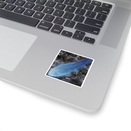 Shooting Through Space Watercolor Painting - Square Stickers