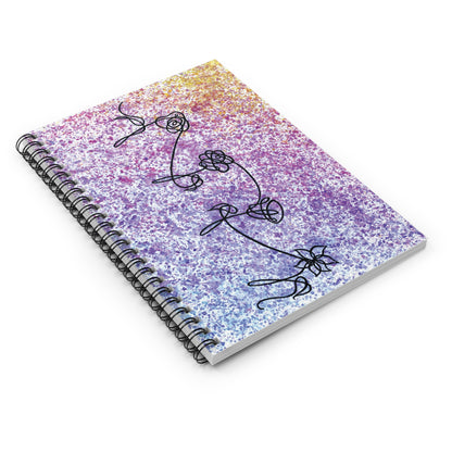 BTS Love Yourself : Her Multicolor Gradient Watercolor Painting - Spiral Notebook - Ruled Line (Version 2)