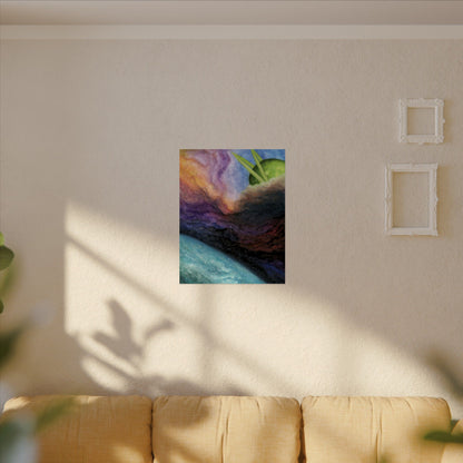 Traveling Through Uncharted Galaxies Watercolor Painting - Textured Watercolor Matte Posters