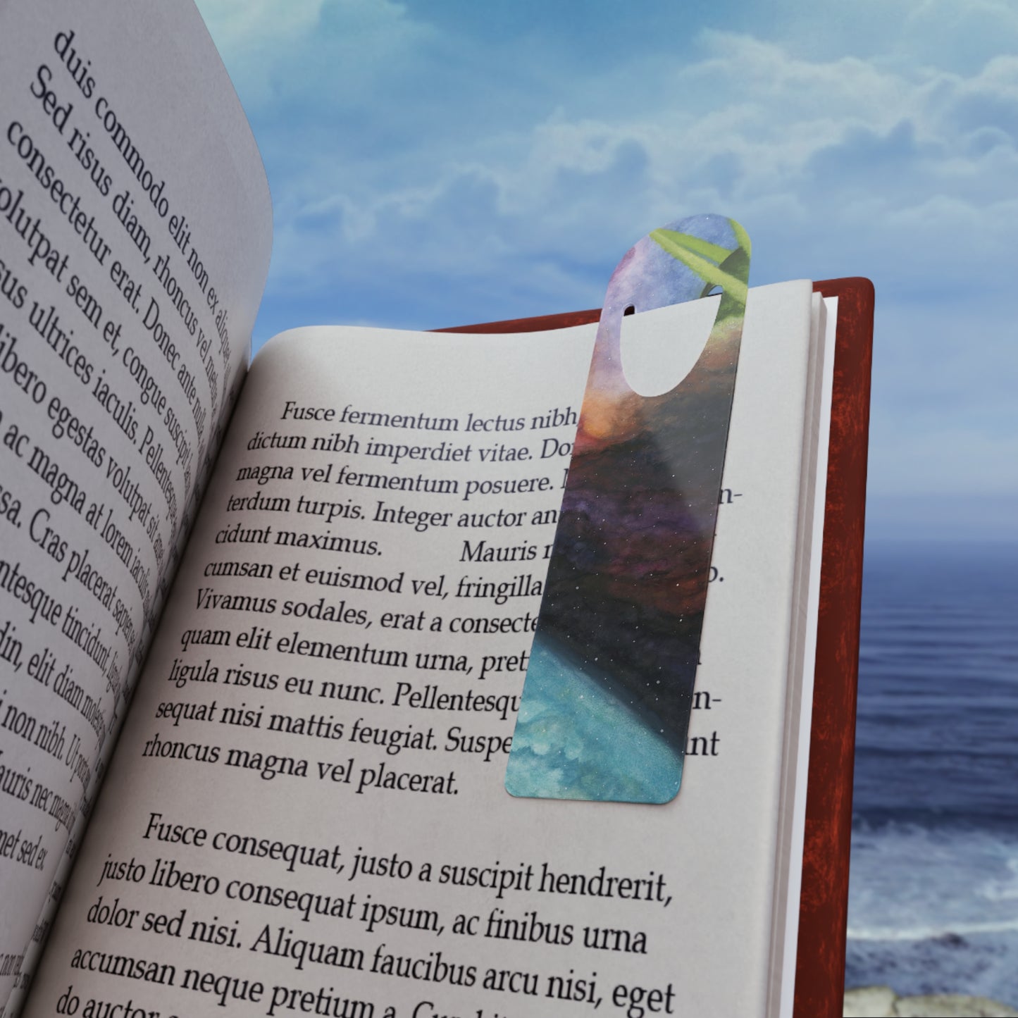 Traveling Through Uncharted Galaxies Watercolor Painting - Bookmark (Version 2)