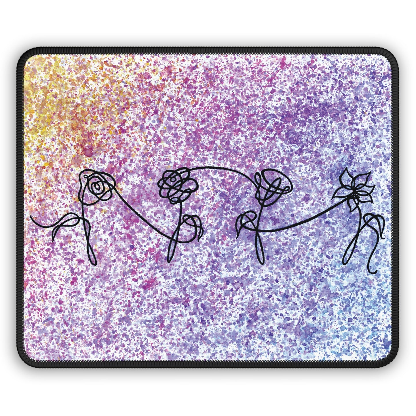 BTS Love Yourself : Her Multicolor Gradient Gradient Watercolor Painting - Gaming Mouse Pad
