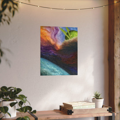 Traveling Through Uncharted Galaxies Watercolor Painting - Textured Watercolor Matte Posters