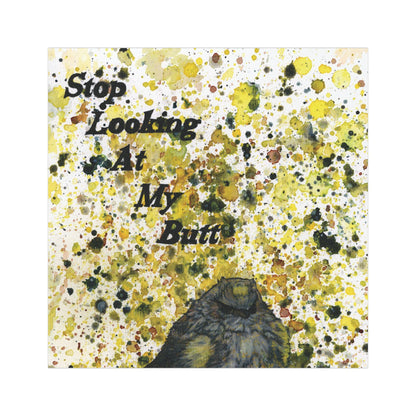 Stop Looking At My Butterbutt Watercolor Painting - Bird Nerd 5x5 Car Magnets