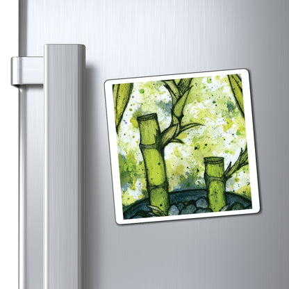 Bright Bamboo Watercolor Painting - Magnets