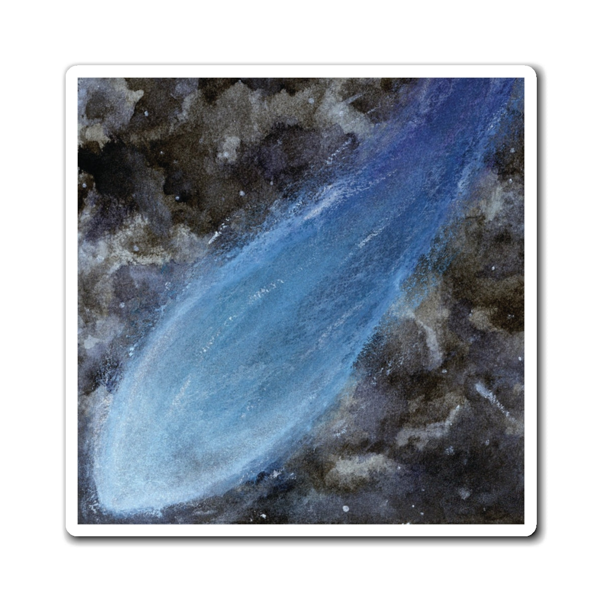 Shooting Through Space Watercolor Painting - Magnets