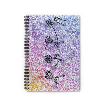 BTS Love Yourself : Her Multicolor Gradient Watercolor Painting - Spiral Notebook - Ruled Line (Version 1 )