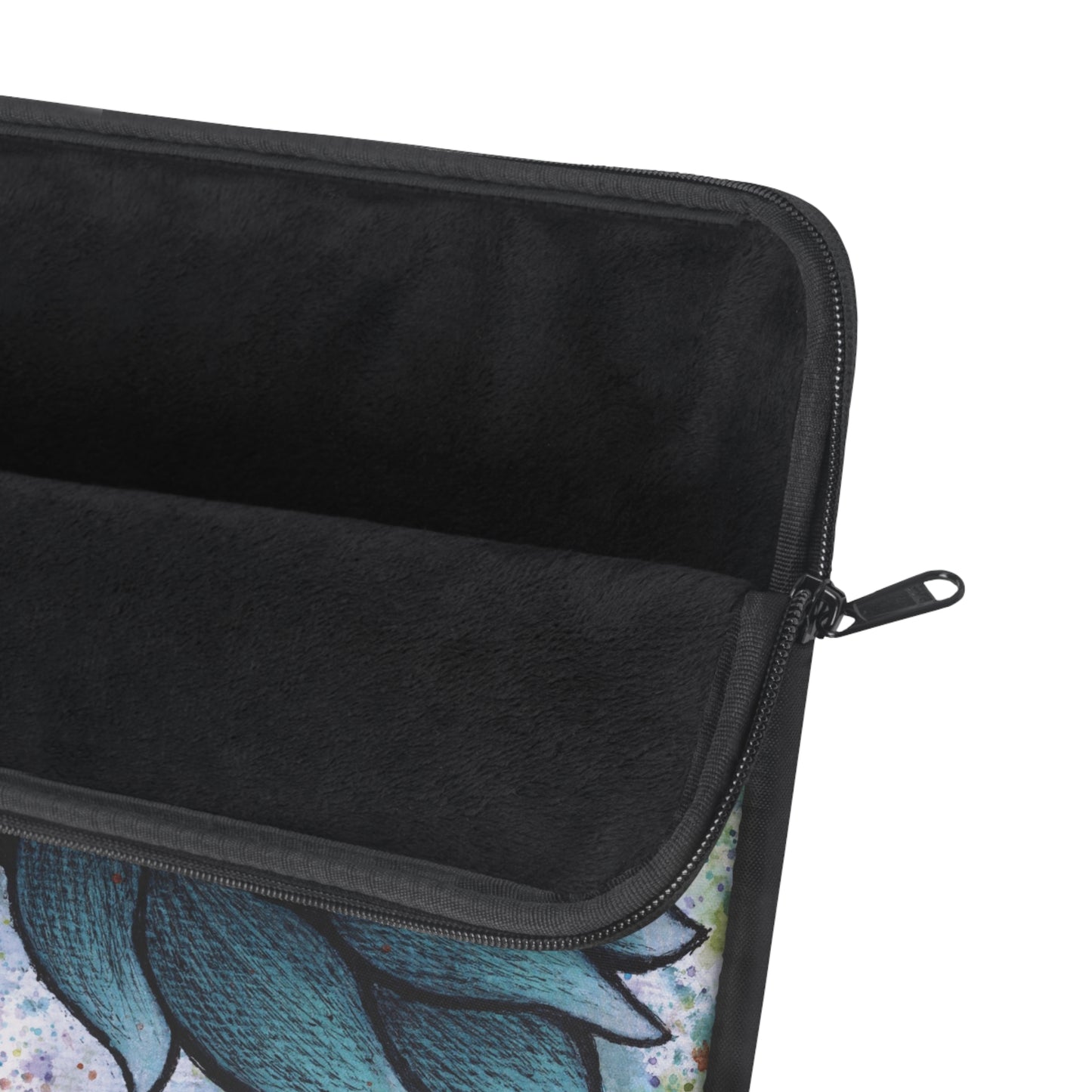 Grow. Thrive. F*ck The Patriarchy. Lotus Watercolor Painting - Plush Fleece Interior Laptop Sleeve