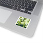 Bright Bamboo Watercolor Painting - Square Stickers