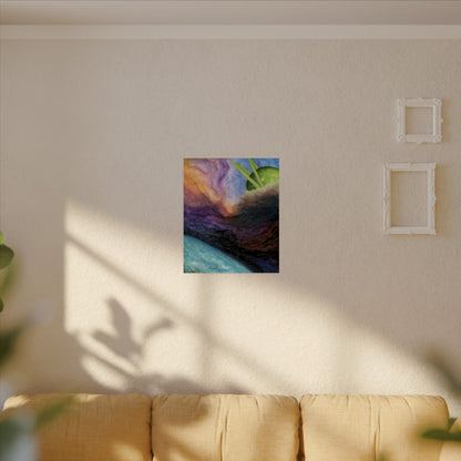 Traveling Through Uncharted Galaxies Watercolor Painting - Textured Watercolor Matte Posters