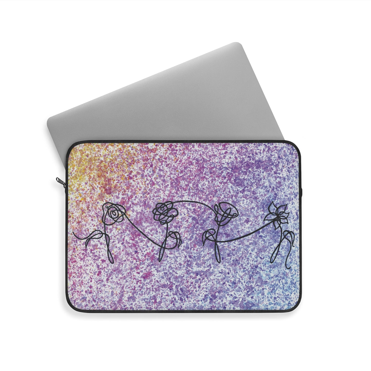 BTS Love Yourself : Her Multicolor Gradient Watercolor Painting - Plush Fleece Interior Laptop Sleeve