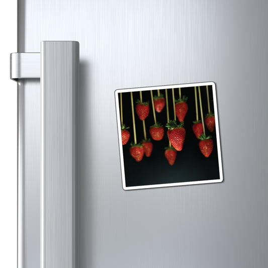 Hanging Strawberries Galore Food Photography - Magnets