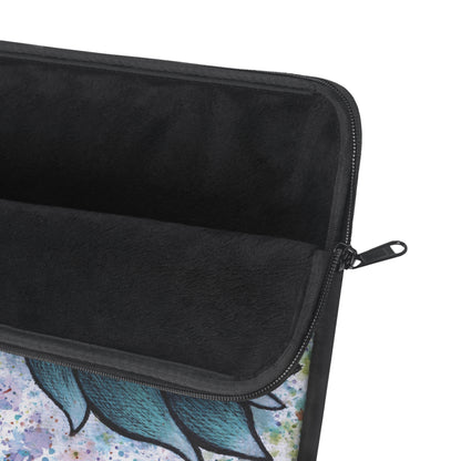 Grow. Thrive. F*ck The Patriarchy. Lotus Watercolor Painting - Plush Fleece Interior Laptop Sleeve