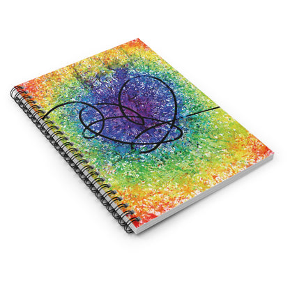 BTS Love Yourself : Answer Rainbow Gradient Watercolor Painting - Spiral Notebook - Ruled Line