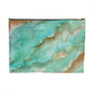 Tropical Aqua Shimmer Marbled Watercolor Painting - Zipper Closure Accessory Pouch (2 Sizes)