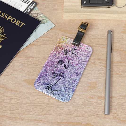 BTS Love Yourself : Her Multicolor Gradient Watercolor Painting - Acrylic Luggage Tag (Version 1)