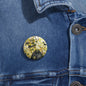 Stop Looking At My Butterbutt Watercolor Painting - Bird Nerd Glossy Metal Pin Buttons (3 Sizes)