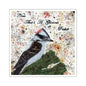 Now That's A Glorious Downy Woodpecker Watercolor Painting - Bird Nerd Square Stickers